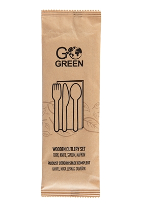 Attēls no Go Green Wooden Table Accessories Set