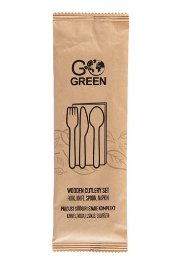 Изображение Go Green Wooden Table Accessories Set