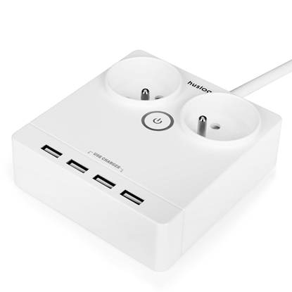 Picture of Huslog EMX-190124 Flat extension cord with 2 sockets