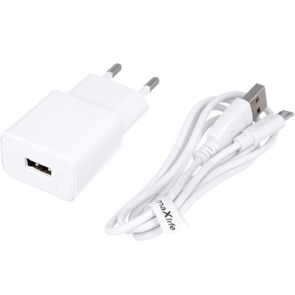 Attēls no Maxlife MXTC-01 USB charger + Micro USB cable 1m