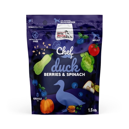Attēls no SYTA MICHA Chef Duck, berries and spinach - dry dog food - 1,5kg