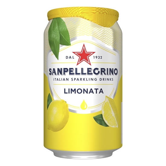Picture of Sulas dzēriens S.PELLEGRINO Limonata Citronu, gāzēts, bundžā, 0.33l(DEP)