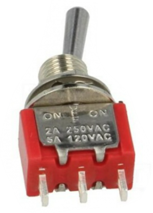 Изображение Switch: toggle; Pos: 3; SP3T; ON-OFF-ON; 2A/250VAC; 5A/28VDC
