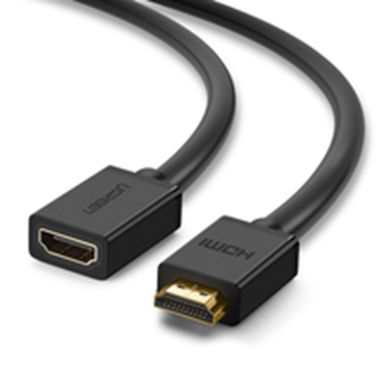 Picture of Ugreen cable HDMI extension cable (female) - HDMI (male) 19 pin 1.4v 4K 60Hz 30AWG 2m black (10142) Black
