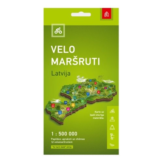 Picture of Velo maršruti Latvija 1:500 000 Aktīvā tūrisma karte