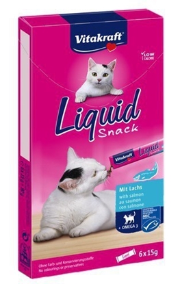 Picture of VITAKRAFT Liquid Snack Salmon - cat treats - 6 x 15g