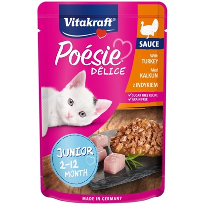 Attēls no VITAKRAFT POESIE DELICE JUNIOR turkey - wet cat food - 85 g
