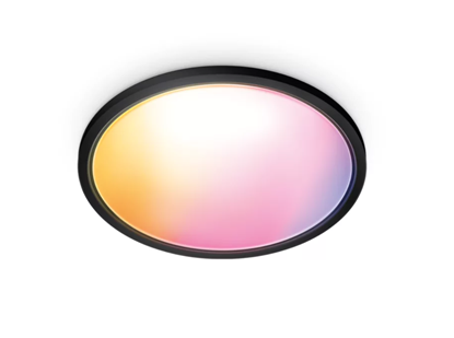 Attēls no WiZ Smart WiFi SuperSlim Ceiling 545mm, Black | 32 W | 2200-6500 K (RGB)
