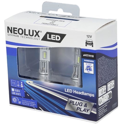 Attēls no Autospuldzes H7/H18 Neolux Plug&Play LED 12W 2gab.