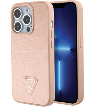 Attēls no Guess Croco Triangle Logo Case for Apple iPhone 15 Pro