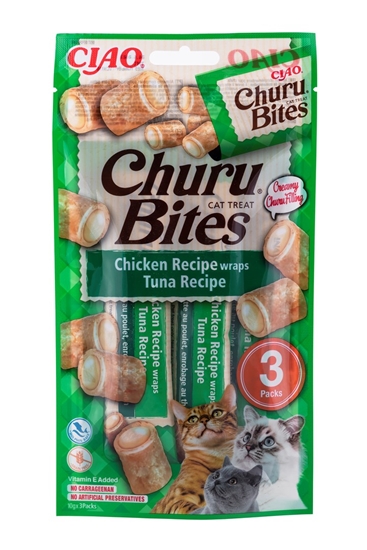 Изображение INABA Churu Bites Tuna with chicken - cat treats - 3x10 g