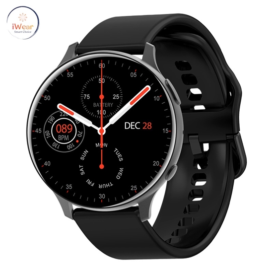 Picture of iWear Active 2 Aluminum Sport BT Call Smart Watch 1.3'' IPS Display with Heartrate / Oxygen monitor Black