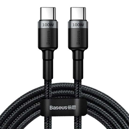 Изображение Baseus Baseus CATKLF-ALG1 USB-C - USB-C PD QC cable 100W 5A 2m - gray