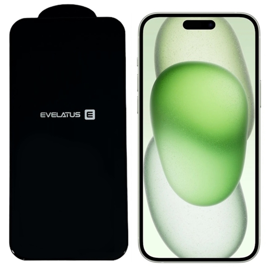 Picture of Evelatus Apple iPhone 15 Plus Corning Gorilla Glass Anti-Static 3D Full Cover 5X Strong