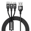 Изображение Evelatus - Evelatus Data cable 3in1 (Ligtning, Type-C, Micro USB ) LTM01 Black