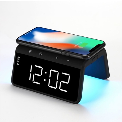 Attēls no Evelatus Evelatus Wireless Charging Clock WCC01BK Black