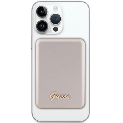 Attēls no Guess Power Bank 5000mAh 15W MagSafe And Regular Charge With Metal Ssript Logo Gold