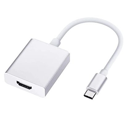 Picture of iLike HD2 USB-C Plug to HDMI 4K Female Audio & Video Cable Adapter 10cm - Converter White