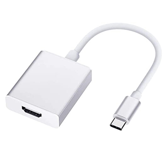 Picture of iLike HD2 USB-C Plug to HDMI 4K Female Audio & Video Cable Adapter 10cm - Converter White