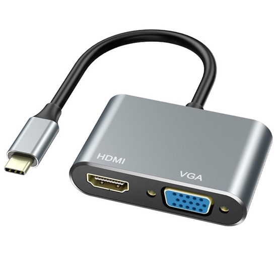 Picture of iLike HD4 2in1 Video Adapter - Converter from USB-C to Hdmi 4K 30Hz / VGA monitor