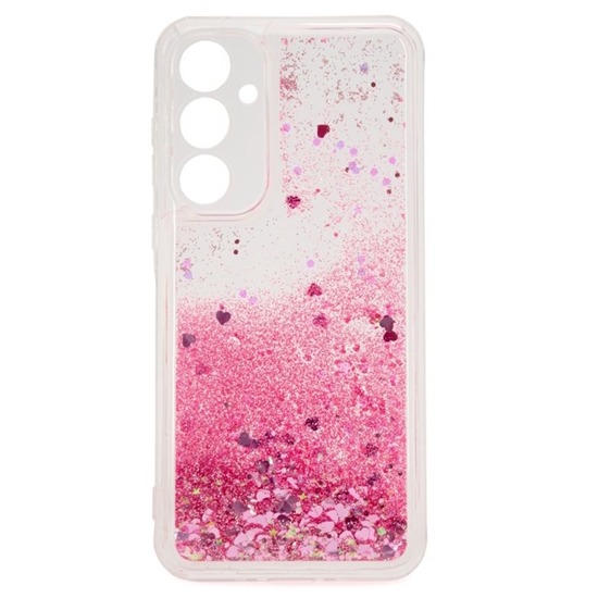 Picture of iLike Samsung Galaxy A35 Silicone Case Water Glitter Pink