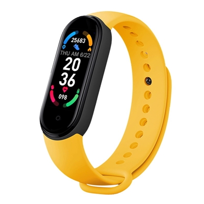 Attēls no iWear SM6 Smart Bracelet - Fitness Tracker IP67 with HR & Blood pressure / Social / Sleep monitor Yellow