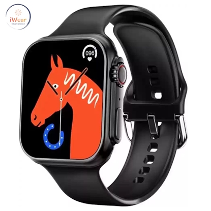 Attēls no iWear WS78 Plus 2.0'' Infinite Display Alu-Ceramic Dual BT Call Smart Watch Heartrate monitor Black