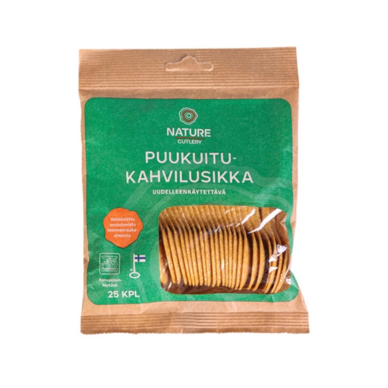 Picture of Kokšķiedras kafijas karotes 13cm, atkārtoti lietojamas 25 ga