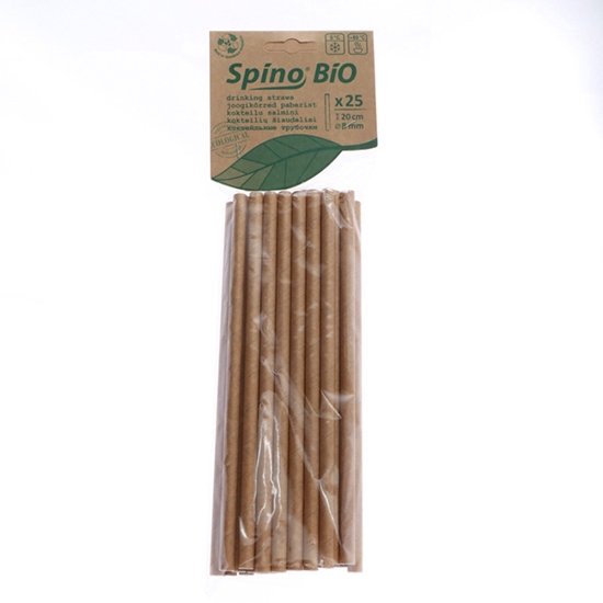 Picture of Kokteiļa salmiņi 205/6mm būrn i25 gab./pac.papīra Spino