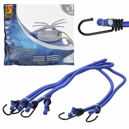 Attēls no Kravas gumijas ar āķiem zirneklis 80cm 3gab.