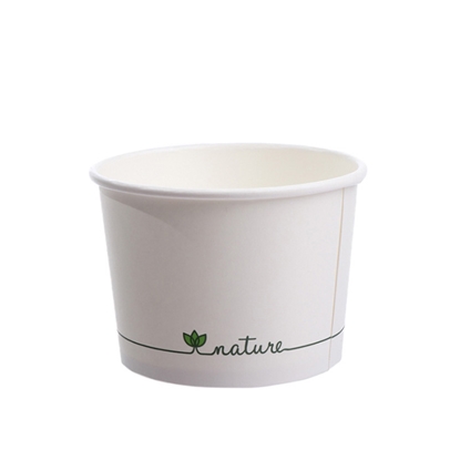 Attēls no Zupas konteineri PAP/PLA 500ml d115x80mm Balti 25gab.