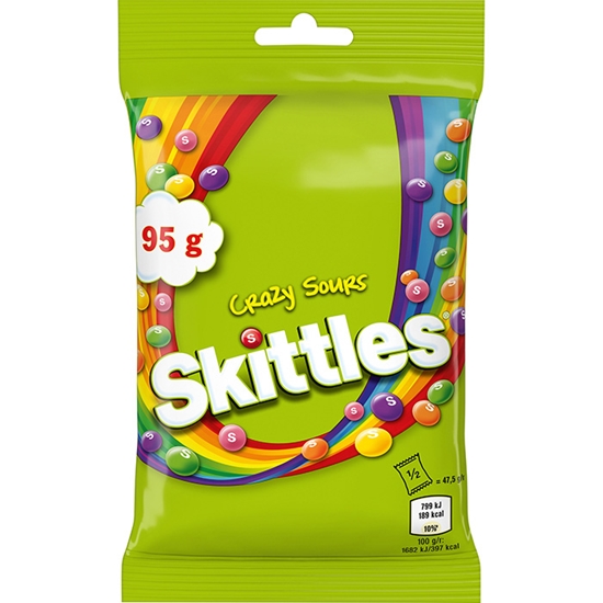 Picture of Želejkonfektes Skittles Crazy Sours 95g