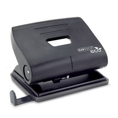 Picture of Caurumotājs Rapesco ECO Medium, 2 caurumi, 20 loksnes, melns