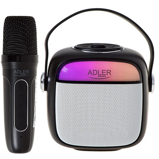 Изображение Adler AD 1199 black Karaoke speaker with microphone - SD/USB/AUX/Bluetooth