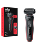 Picture of Braun Shaver 51-R1000s Operating time (max) 50 min, Wet & Dry, Black/Red