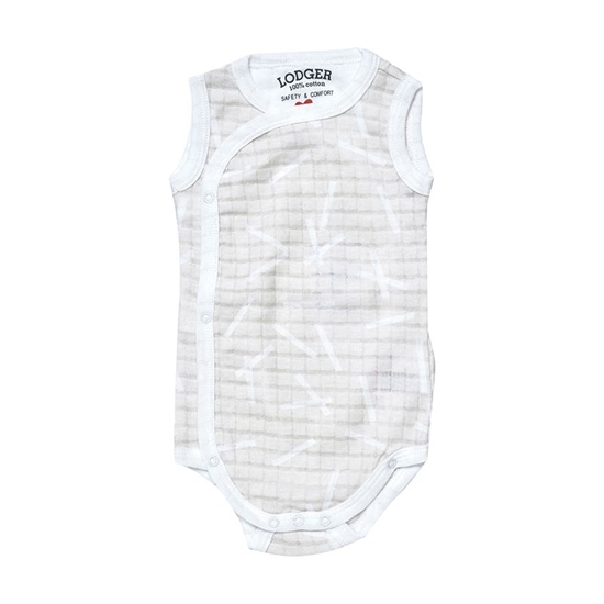 Picture of Lodger Romper Sprinkle kokvilnas bodijs bez piedurknēm, Ivory, 68 cm