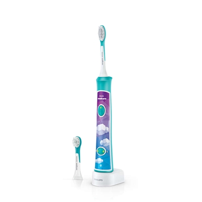 Attēls no Sonicare zobu birste bērniem 3+ ar bluetooth un 8 maināmiem  dizainiem, zils