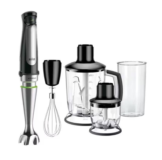 Изображение Braun | MultiQuick 7 Hand Blender | MQ 7045X | Hand Blender | 1000 W | Number of speeds 6 | Chopper | Black/Stainless steel