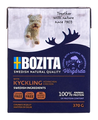 Picture of BOZITA Wet dog food Chunks in jelly Chicken 370 g