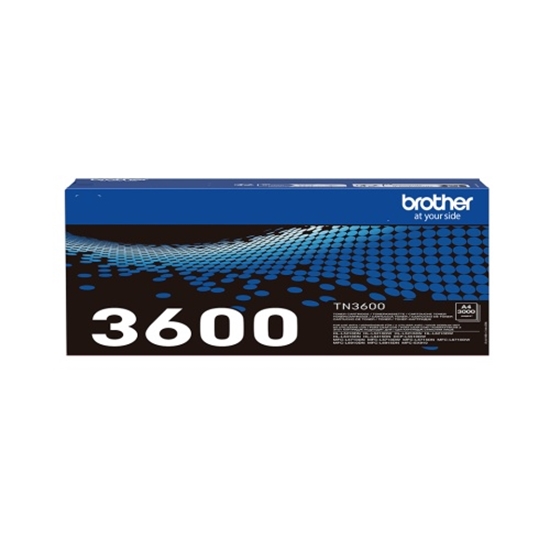 Изображение BROTHER TN3600 STANDARD YIELD TONER CARTRIDGE, BLACK, 3,000 PAGES