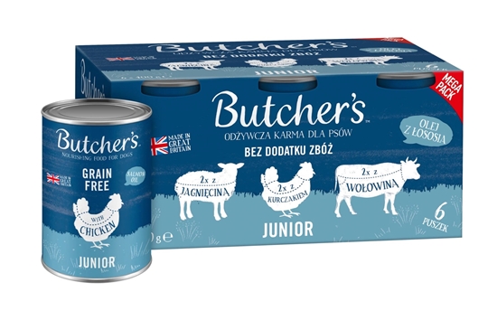 Изображение BUTCHER'S Original Junior Mega pack mix - wet dog food - 6 x 400g