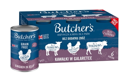 Attēls no BUTCHER'S Original Mega pack mix pieces in jelly - wet dog food - 6 x 400g