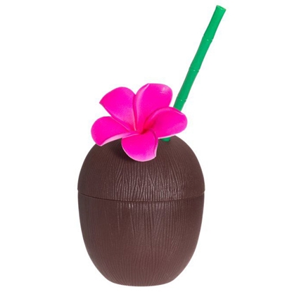 Attēls no Glāze ar salmiņu un vāku Kokos 550ml