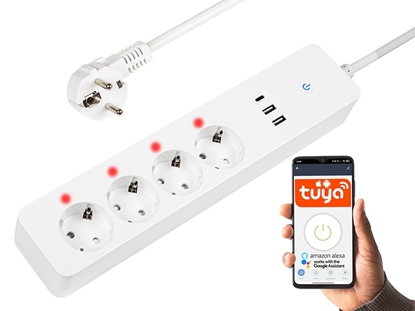 Attēls no Inteligentna listwa zasilająca 1,5m 2xUSB+USB-C WiFi Tuya