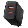 Picture of Lādētājs Baseus Compact Quick Charger USB + USB-C 20W Black