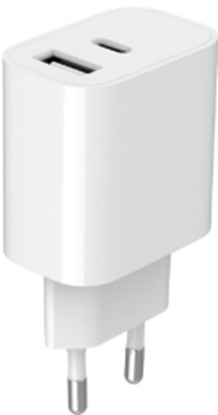Attēls no Lādētājs Gembird USB Type-C + USB Type-A White