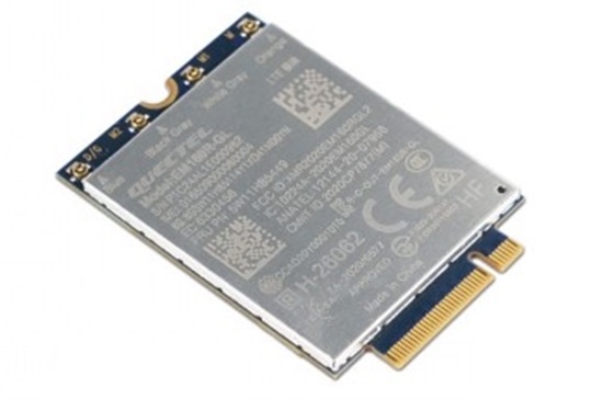 Изображение Moduł ThinkPad Quectel  EM160R-GL 4G LTE-A Cat 16 M.2 WWAN Module for X1 2-in-1 Gen 9/P16s Gen 3 4XC1Q24437 