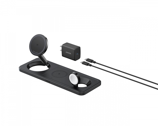 Изображение Ładowarka MagGo 3w1 Pad 15W Qi2 Czarna 