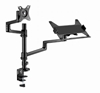 Picture of Monitora stiprinājums Gembird Desk Mounted Adjustable monitor arm with Notebook Tray