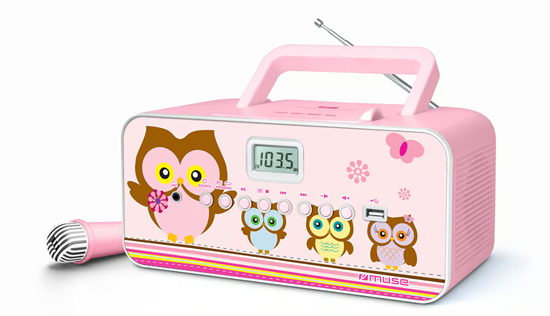 Picture of Muse M-29KP Pink/Image, 30 W, Portable radio CD/MP3 player with USB,